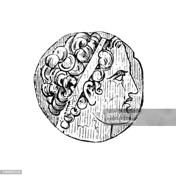 ptolemy iii coin - ptolemy stock illustrations