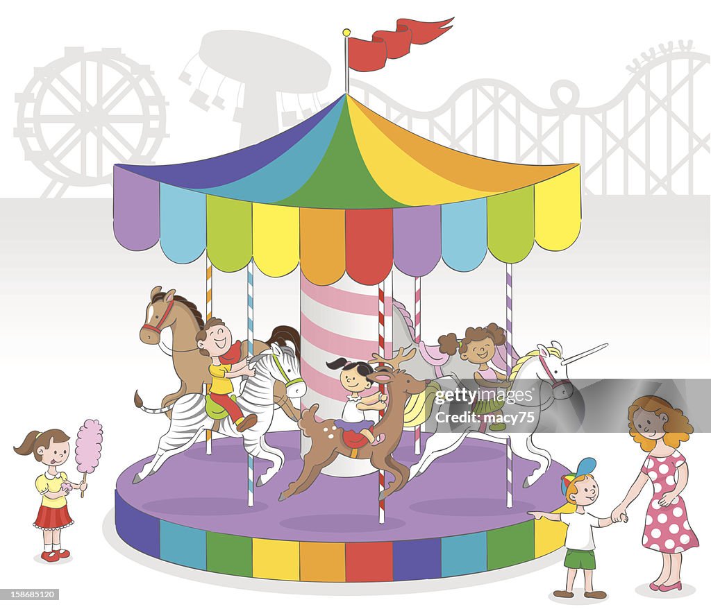 Children in Carousel