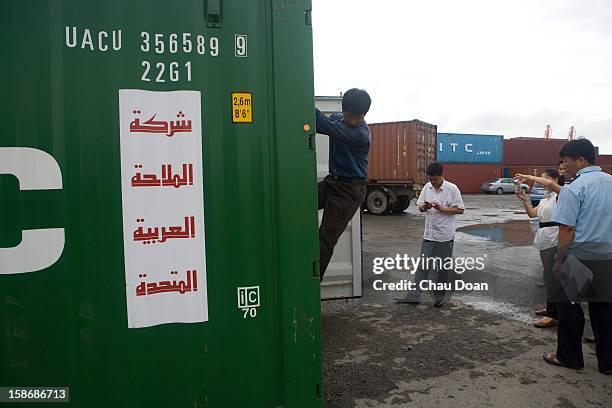 Police Container Terminal 263 Vietnam International Container Terminal Stock Photos, High-Res ...