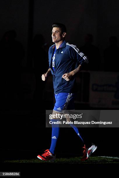 Alvaro Benito of the band Pignoise 'Partido X La Ilusion' by Iker Casillas Foundation at Palacio de los Deportes on December 23, 2012 in Madrid,...