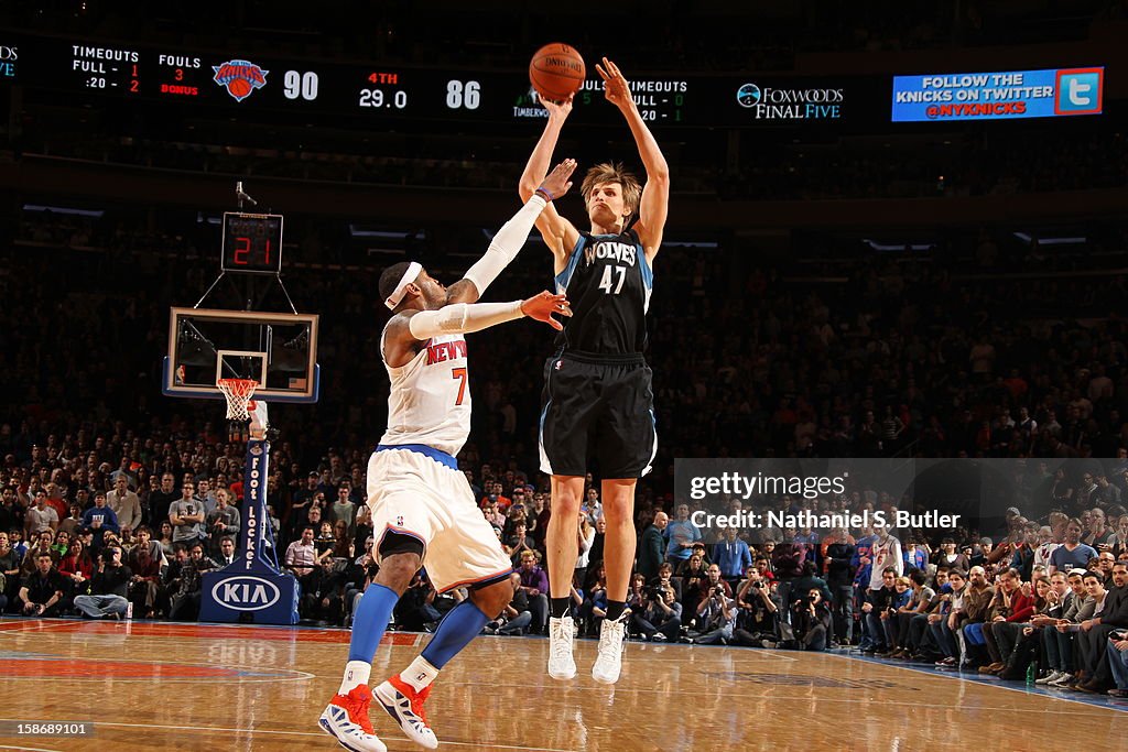 Minnesota Timberwolves v New York Knicks