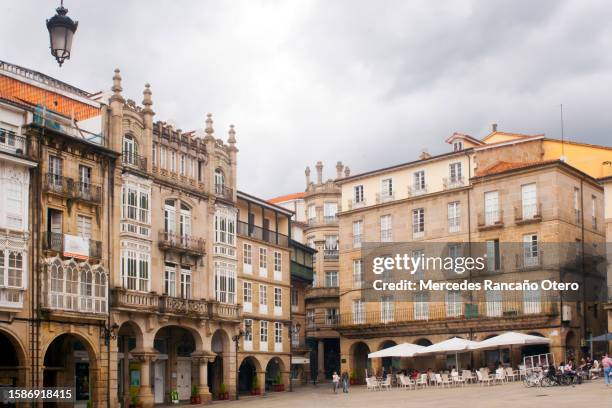 main square in ourense city, galicia, spain. - ourense 個照片及圖片檔