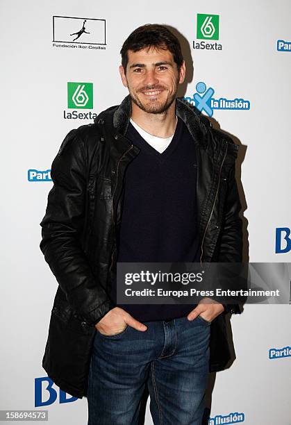 Iker Casillas attends 'Partido X La Ilusion' organized by Iker Casillas Foundation at Palacio de los Deportes on December 23, 2012 in Madrid, Spain.