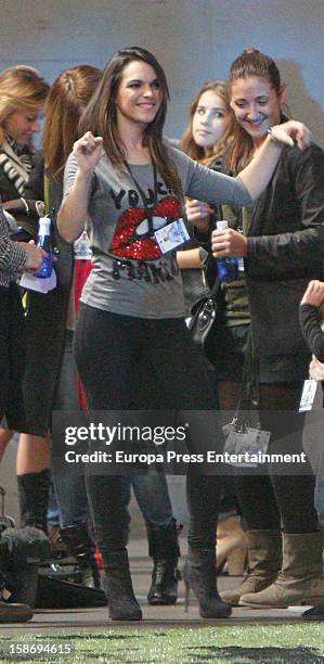 Damaris 'La Dama' attends 'Partido X La Ilusion' organised by Iker Casillas Foundation at Palacio de los Deportes on December 23, 2012 in Madrid,...