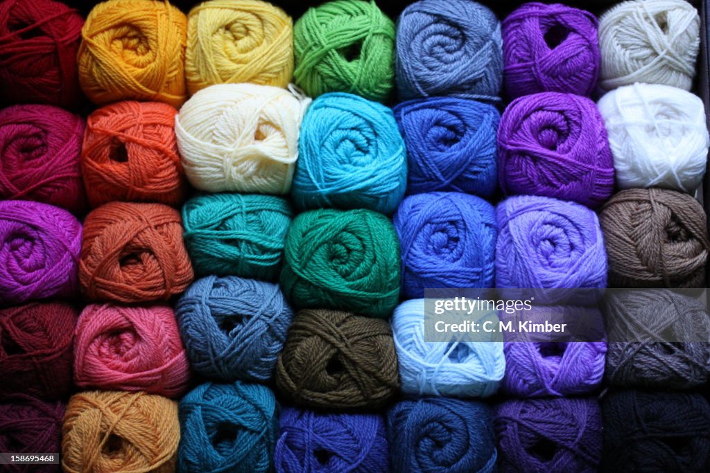 A rainbow of yarn