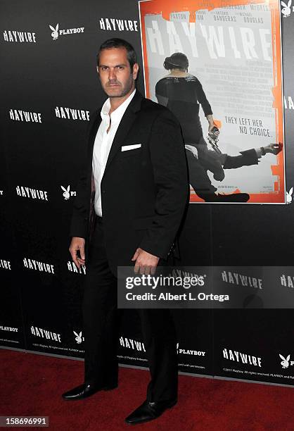 Technical advisor Aaron Cohen arrives for Relativity Media's "Haywire" Los Angeles Premiere hosted by Playboy at the DGA Theatre on January 5, 2012...