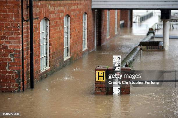 Tewkesbury at the confluence of the River Severn and the River Avon suffers flooding on December 24, 2012 in Tewkesbury, England. Forecasters have...
