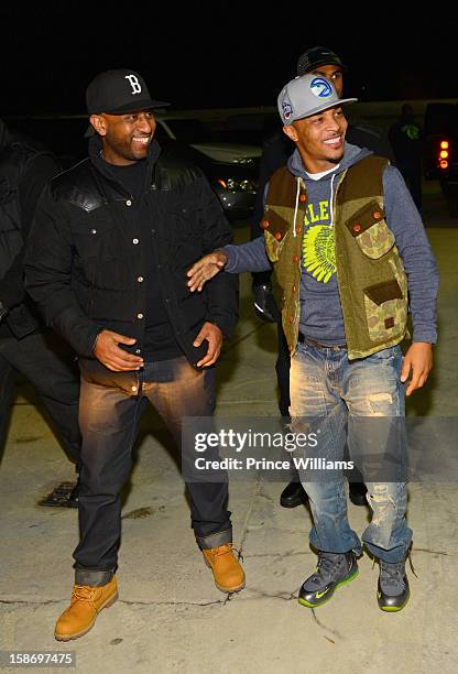 Alex Gidewon and T.I. Attend T.I. "Trouble Man Heavy Is The Head" Album Release Party at Compound on December 22, 2012 in Atlanta, Georgia.
