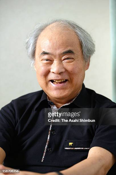 Cartoonist Keiji Nakazawa speaks during the Asahi Shimbun interview on July 4, 2012 in Hiroshima, Japan. His representative work 'Hadashi-No-Gen ',...