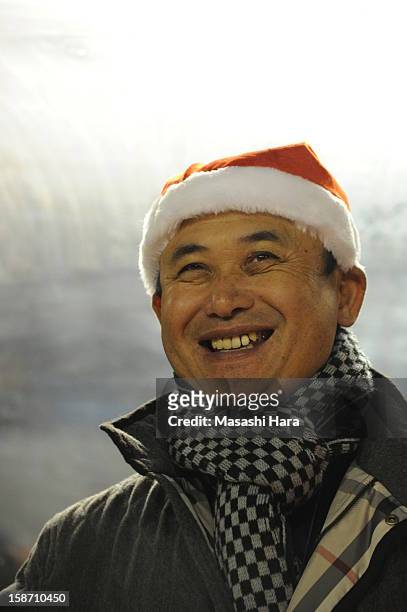 Head coach of the Japanese Women's team Norio Sasaki looks on during the Great East Japan Earthquake charity match 'SAWA and Friends, X'mas Night...