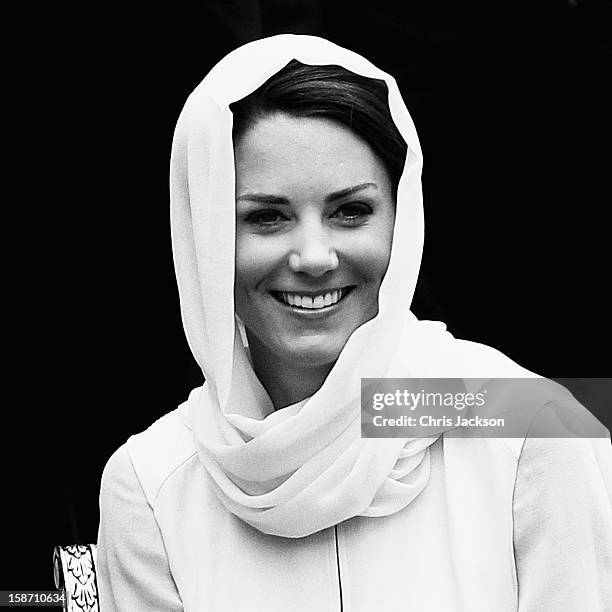 Catherine, Duchess of Cambridge visits Assyakirin Mosque on day 4 of Prince William, Duke of Cambridge and Catherine, Duchess of Cambridge's Diamond...