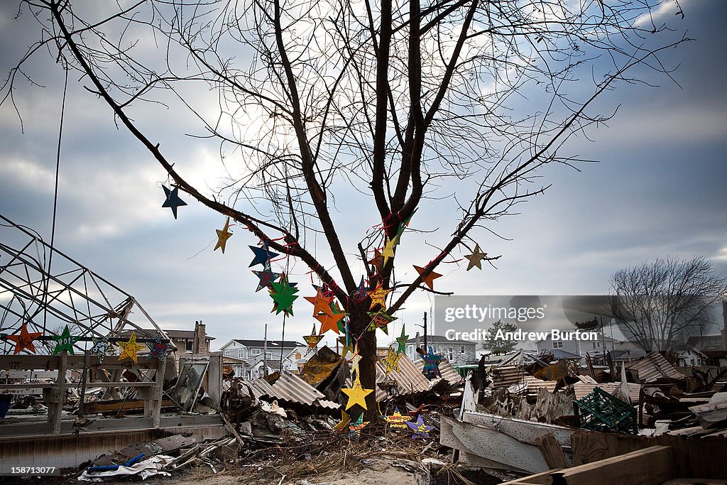 Christmas Comes To Storm-Damaged New York Coast