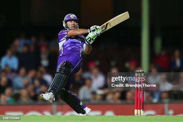 Ricky Ponting of the Hurricanes bats during the Big Bash League match between the Sydney Sixers and the Hobart Hurricanes at SCG on December 26, 2012...