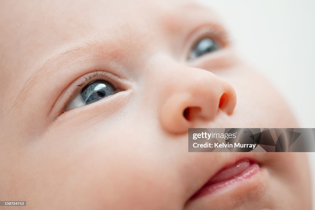 Close up of babies face