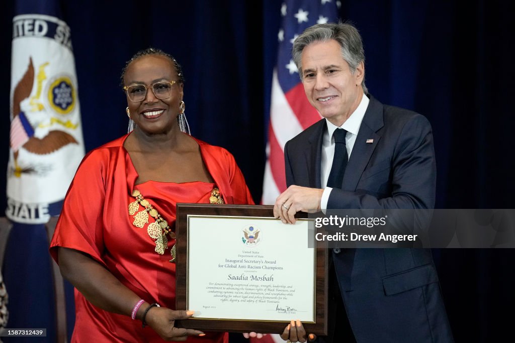 Antony Blinken Delivers Remarks At First Ceremony For Secretary Of State's Award For Global Anti-Racism Champions