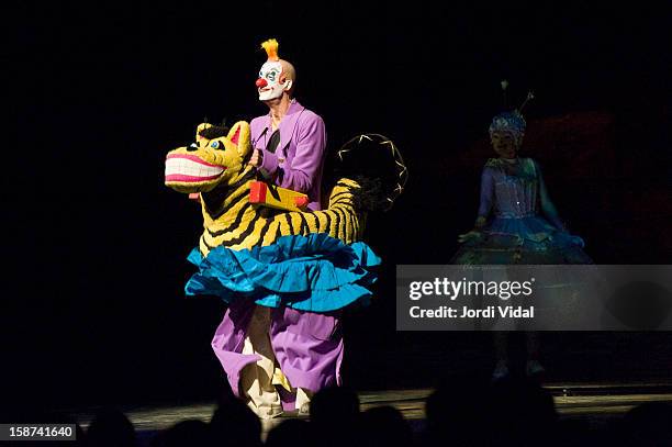 Cirque du Soleil performs Alegria at Palau Sant Jordi on December 26, 2012 in Barcelona, Spain.