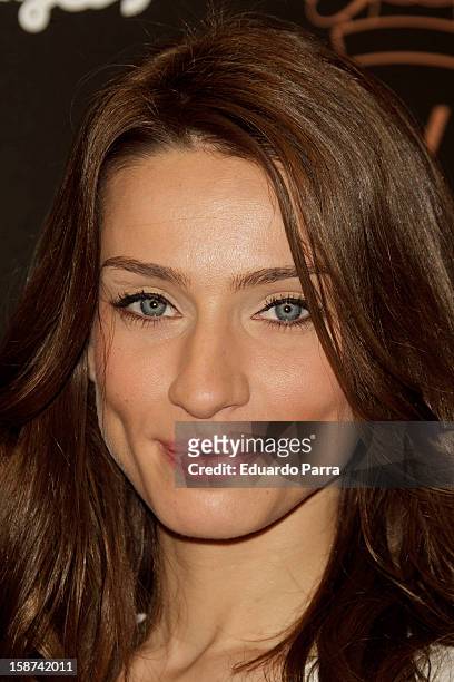 Model Raquel Jimenez attends new Savoy collection photocall at El Corte Ingles store on December 27, 2012 in Madrid, Spain.