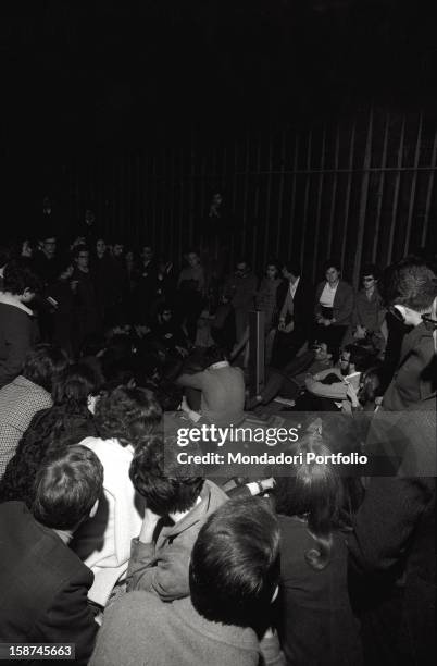 Italian students and researchers of the Cattolica University camping in largo Gemelli and doing a hunger strike. They're protesting against the...