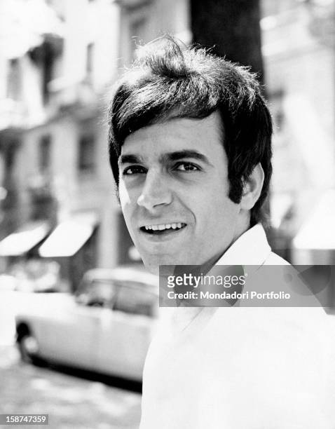 Portrait of the Italian singer Mario Tessuto. 1969