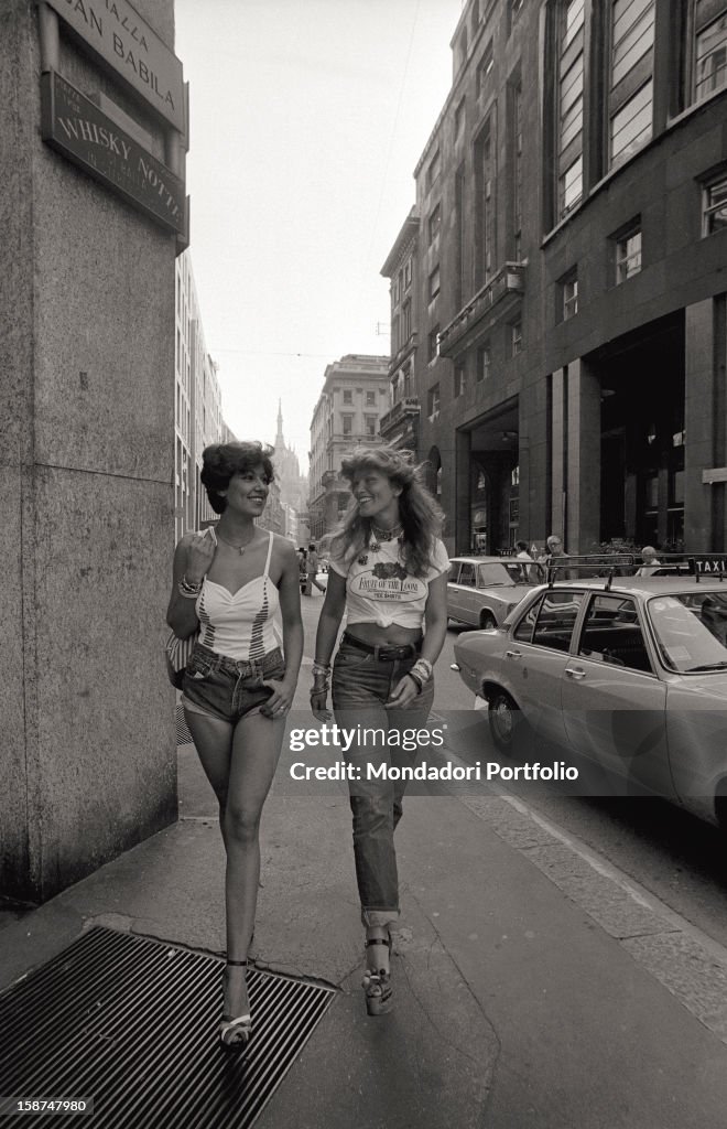 Two models wearing Fiorucci clothes