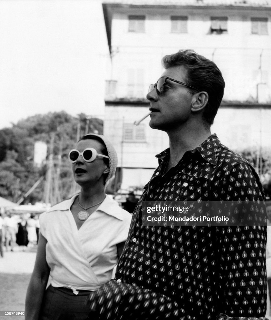 Jean-Pierre Aumont and Vivien Leigh in Portofino