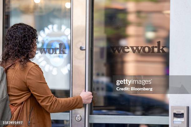 WeWork co-working office space in Berkeley, California, US, on Wednesday, Aug. 9, 2023. WeWork Inc. Said there's "substantial doubt" about its...