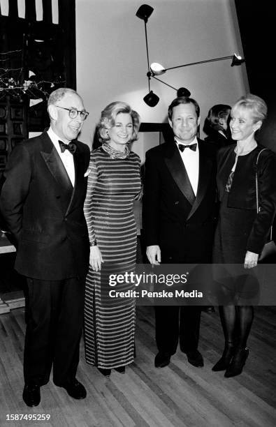 Arie L. Kopelman, Duane Hampton, Michael Ovitz, and Judy Ovitz attend an event, presented by the Muinicipal Art Society, at the 1950 Gallery in New...