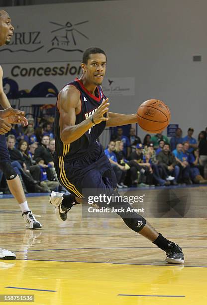 Stephen Dennis of the Bakersfield Jam shoots the ball during a game against the Santa Cruz Warriors on December 23, 2012 at Kaiser Permanente Arena...