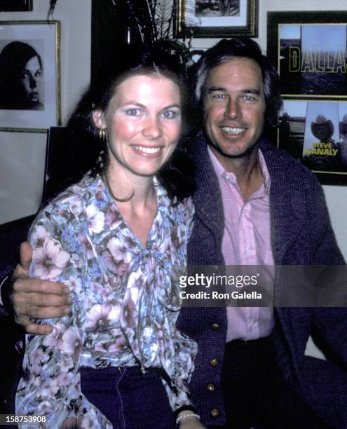 Actor Steve Kanaly and wife Brent Power on March 10, 1980 pose for photographs at an exlusive photo session at Steve Kanaly's home in Los Angeles,...