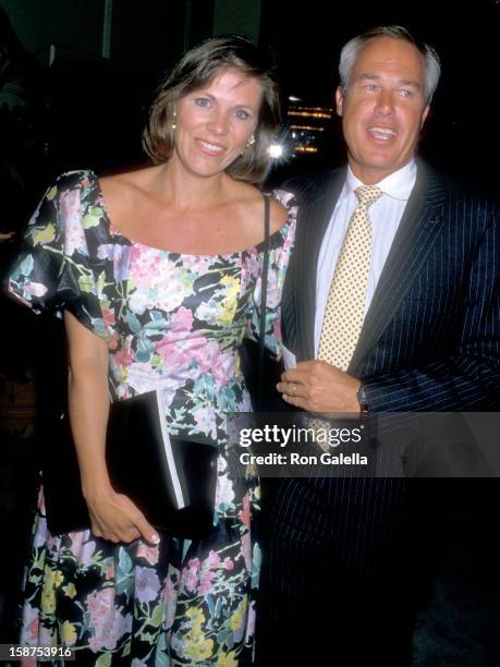 Actor Steve Kanaly and wife Brent Power attend The Actors Fund Benefit Gala on September 12, 1987 at Beverly Hills Hotel in Beverly Hills, California.