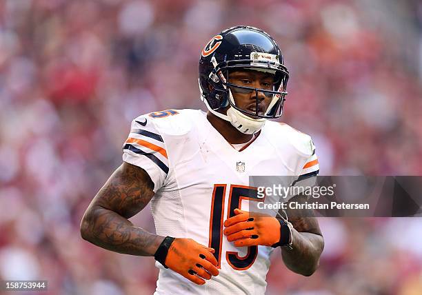 Wide receiver Brandon Marshall of the Chicago Bears during the NFL game against the Arizona Cardinals at the University of Phoenix Stadium on...