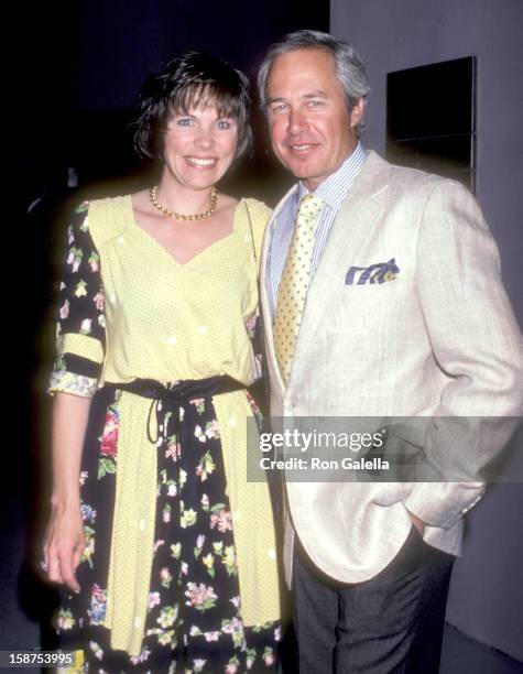 Actor Steve Kanaly and wife Brent Power attends the Wrap-Up Party for the Ninth Season of "Dallas" on April 16, 1986 at 385 North Restaurant in...