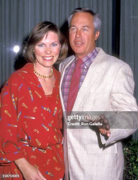 Actor Steve Kanaly and wife Brent Power attend the Party to Celebrate Victoria Principal's Book "The Diet Principal" on March 25, 1987 at...