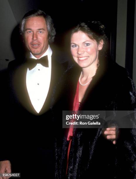 Actor Steve Kanaly and wife Brent Power attend the 20th Annual International Broadcasting Awards on March 10, 1980 at Century Plaza Hotel in Los...