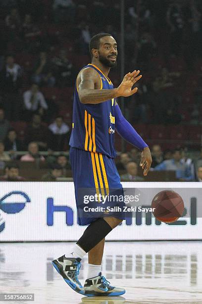 Kelvin Rivers of BC Khimki Moscow in action during the 2012-2013 Turkish Airlines Euroleague Top 16 Date 1 between Besiktas JK Istanbul v BC Khimki...