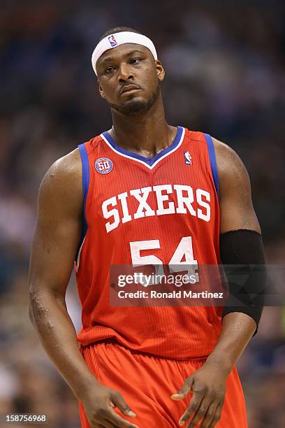 Kwame Brown of the Philadelphia 76ers at American Airlines Center on December 18, 2012 in Dallas, Texas. NOTE TO USER: User expressly acknowledges...