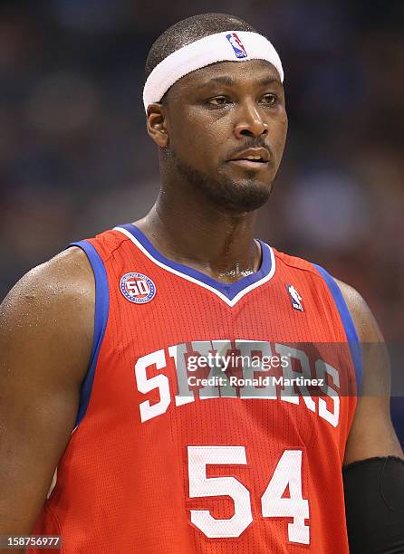 Kwame Brown of the Philadelphia 76ers at American Airlines Center on December 18, 2012 in Dallas, Texas. NOTE TO USER: User expressly acknowledges...