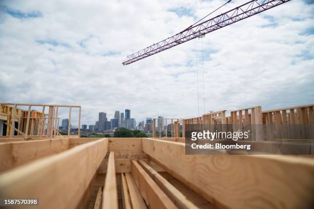 The Currie Commons housing development under construction in the Harrison neighborhood of Minneapolis, Minnesota, US, on Thursday, July 20, 2023. The...