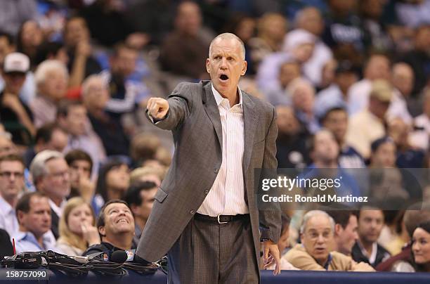 Head coach Doug Collins of the Philadelphia 76ers at American Airlines Center on December 18, 2012 in Dallas, Texas. NOTE TO USER: User expressly...