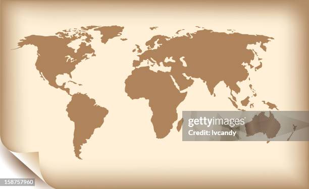 world map - nautical chart stock illustrations