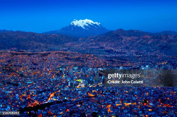mount illimani, la paz, bolivia - sydamerika bildbanksfoton och bilder