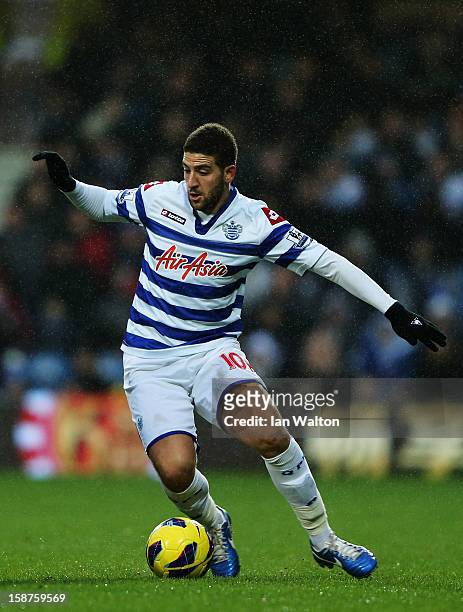 Adel Taarabt of Queens Park Rangers in action during the Barclays Premier League match between Queens Park Rangers and West Bromwich Albion at Loftus...
