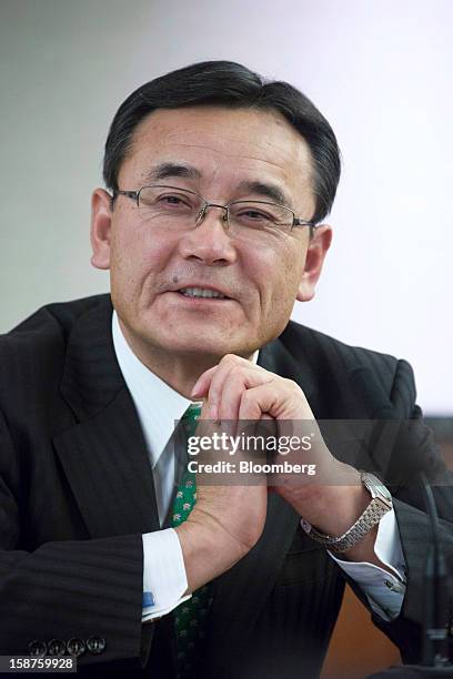 Masami Yamamoto, president of Fujitsu Ltd., speaks during an interview in Tokyo, Japan, on Thursday, Dec. 27, 2012. Fujitsu Ltd., Japan's biggest...