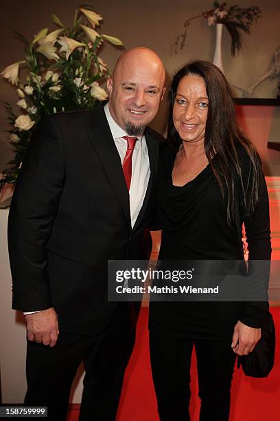 Detlef 'Deffi' Steves and his wife Nicole attend the Silver Fox Charity Gala at Hotel van der Falk on December 22, 2012 in Moers, Germany.