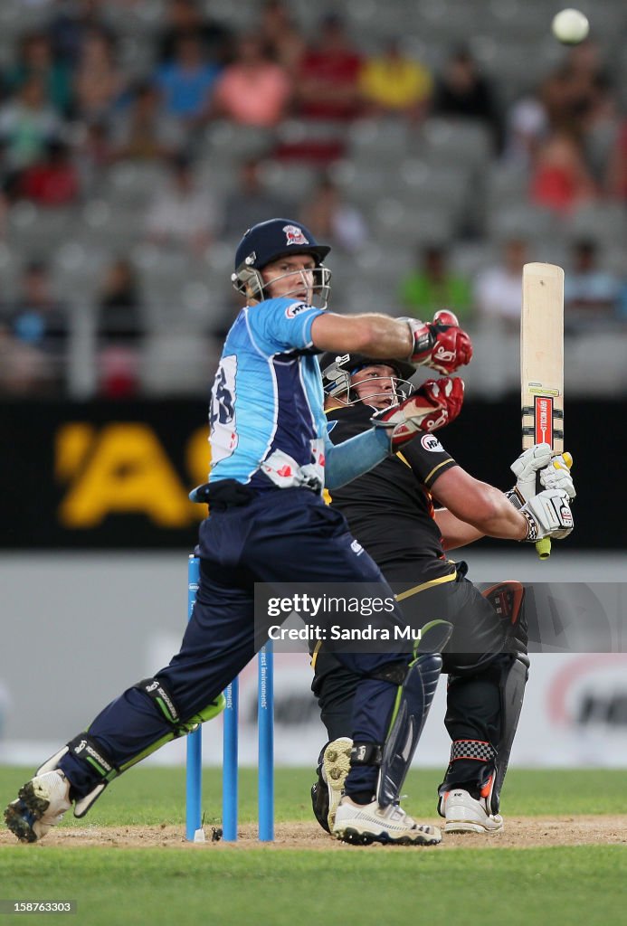 Twenty20 Cricket game: Auckland Aces vs Wellington Firebirds at Eden Park