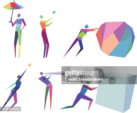Concept Polygonal People Concept Polygonal People