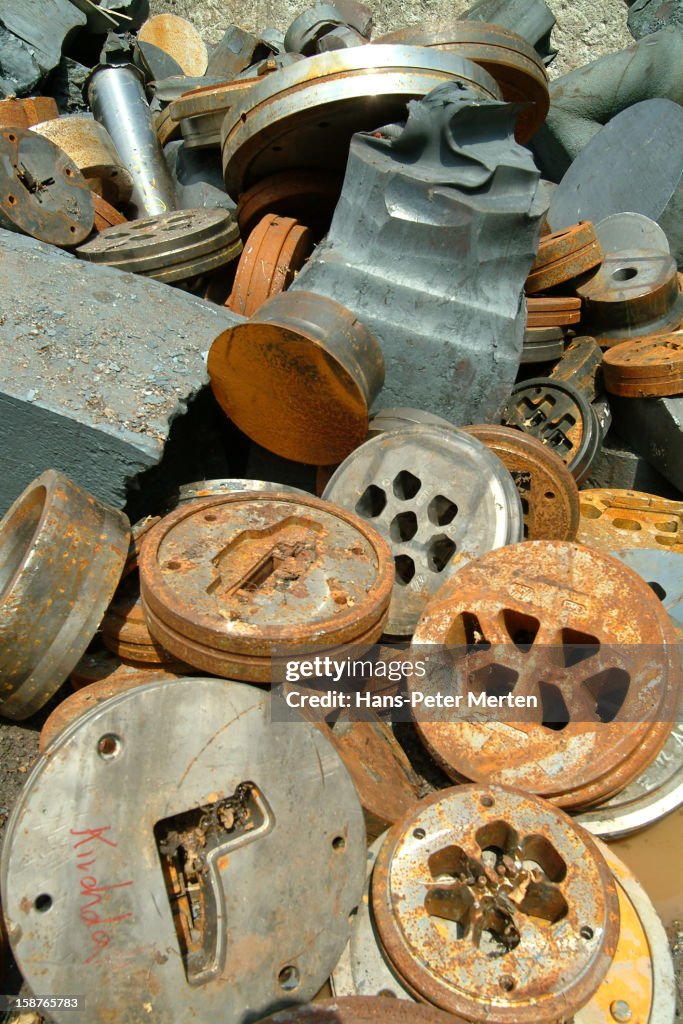 Scrapyard at steel works