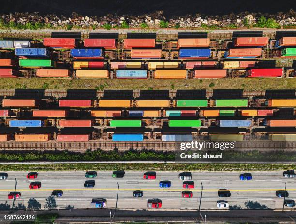 busy shunting yard - maritime provinces stock pictures, royalty-free photos & images