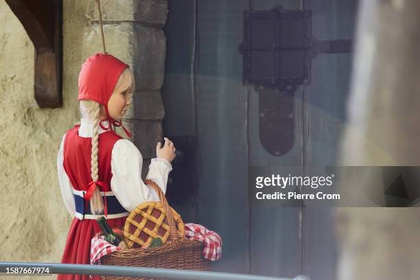 Little Red Riding Hood in the fairytale forest in Efteling on August 9, 2023 in Kaatsheuvel, Netherlands. The Netherlands' eccentric theme park, one...
