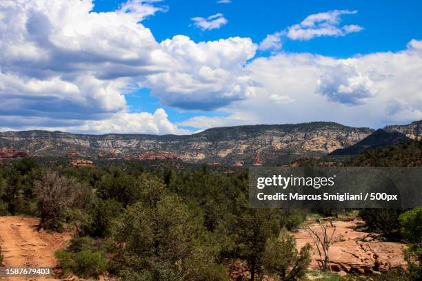 scenic view of landscape against sky,sedona,arizona,united states,usa - sightseeing in sedona stock pictures, royalty-free photos & images